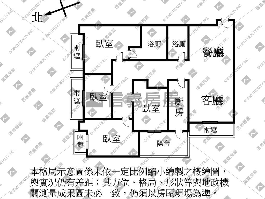 美麗山林樹海景觀四房房屋室內格局與周邊環境