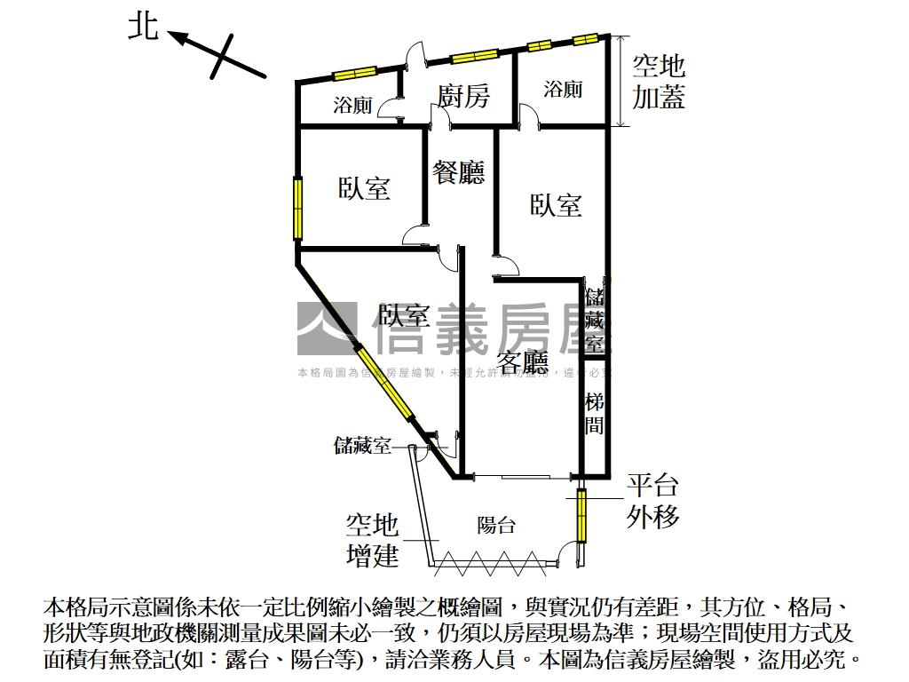 林森路活巷車庫三房一樓房屋室內格局與周邊環境