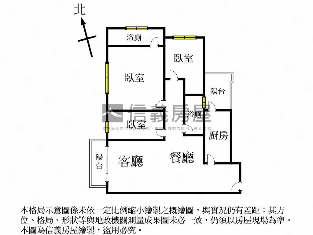 新青安皇普視野３房平車房屋室內格局與周邊環境
