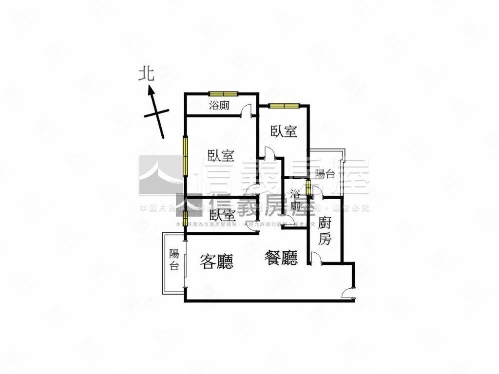 新青安皇普視野３房平車房屋室內格局與周邊環境