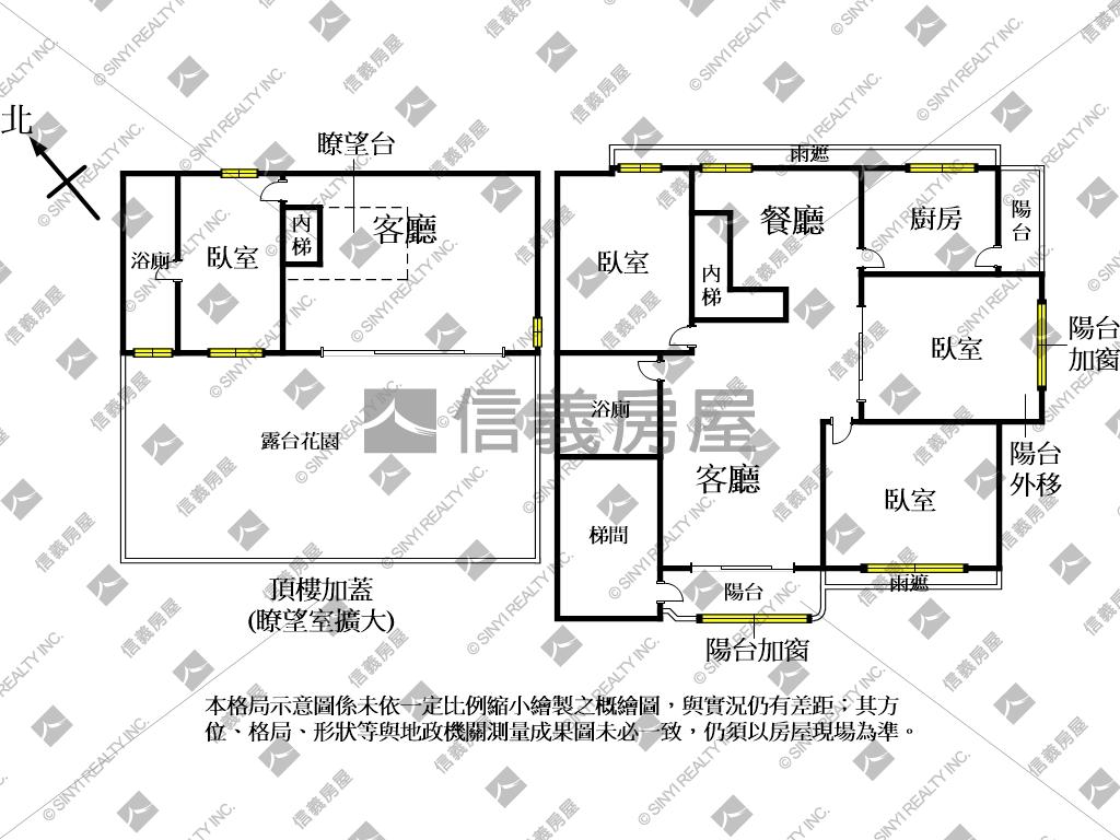 新接★獨棟一層一戶有頂加房屋室內格局與周邊環境