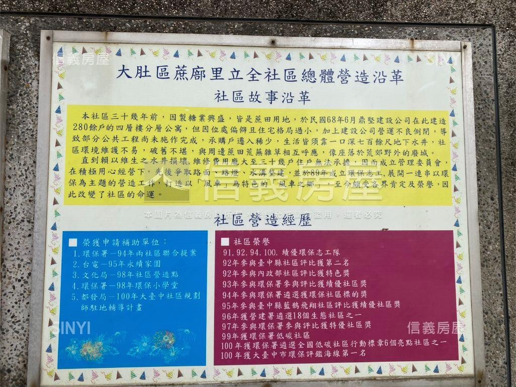 立全社區大肚公寓房屋室內格局與周邊環境