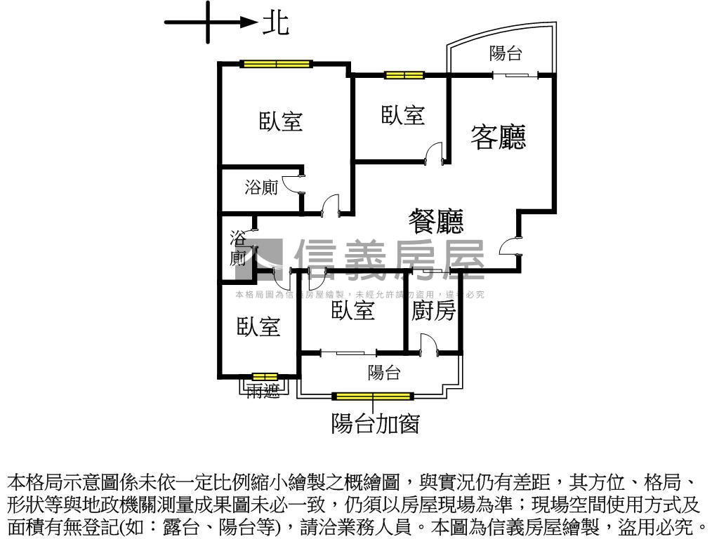 北美館綠意校景四房房屋室內格局與周邊環境
