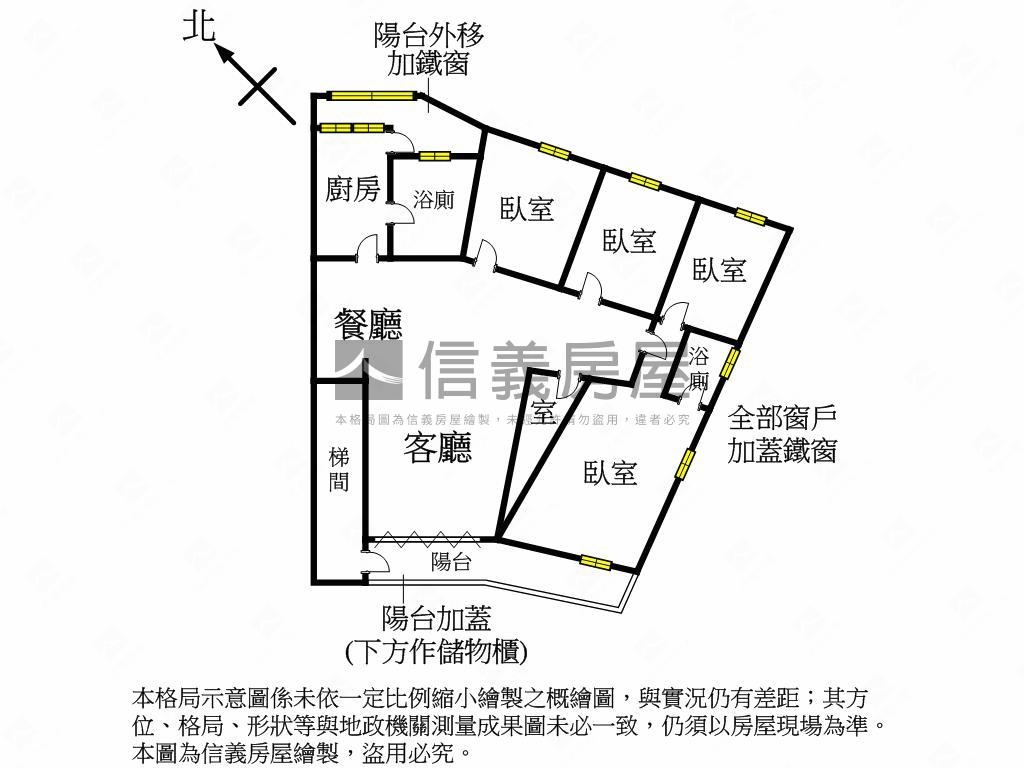 信義區地點好公寓三樓房屋室內格局與周邊環境