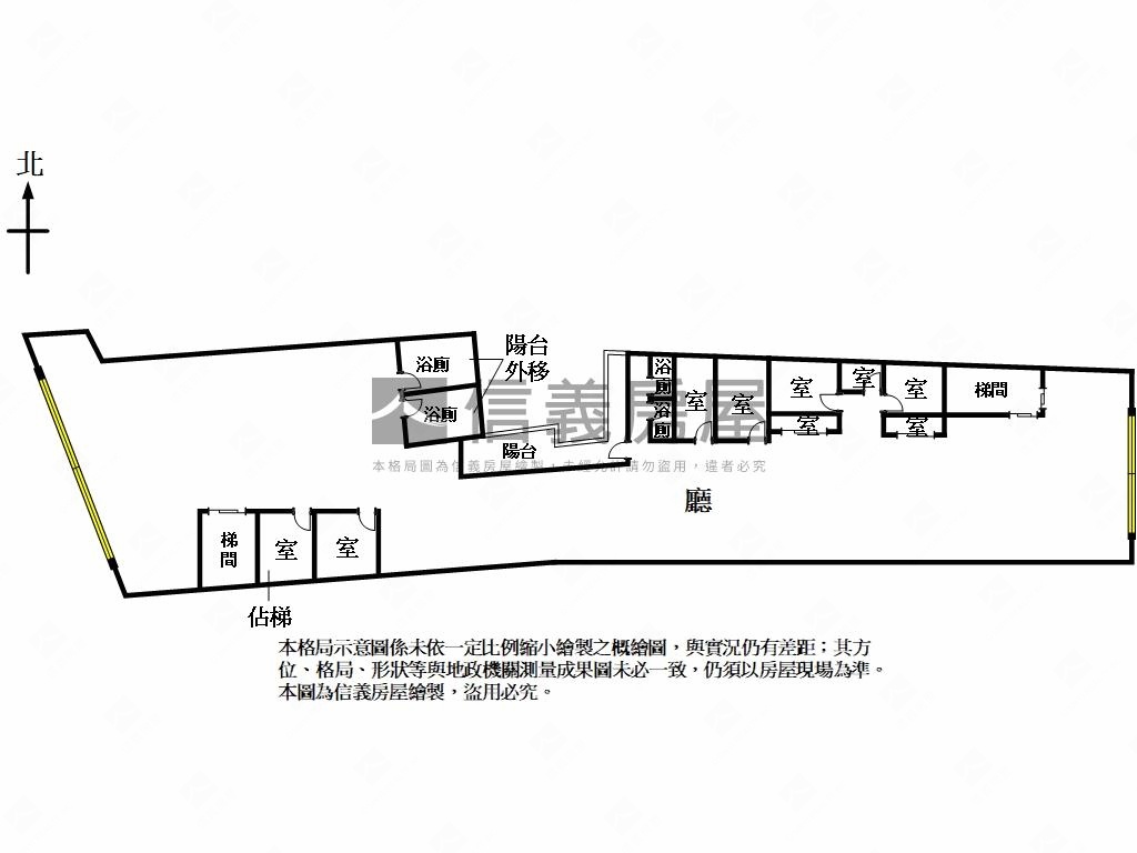 中山北路捷運商三整層辦公房屋室內格局與周邊環境