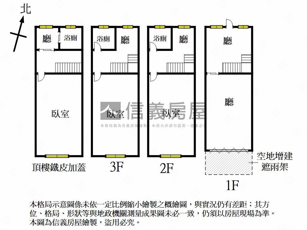 近三民市場收租透天房屋室內格局與周邊環境