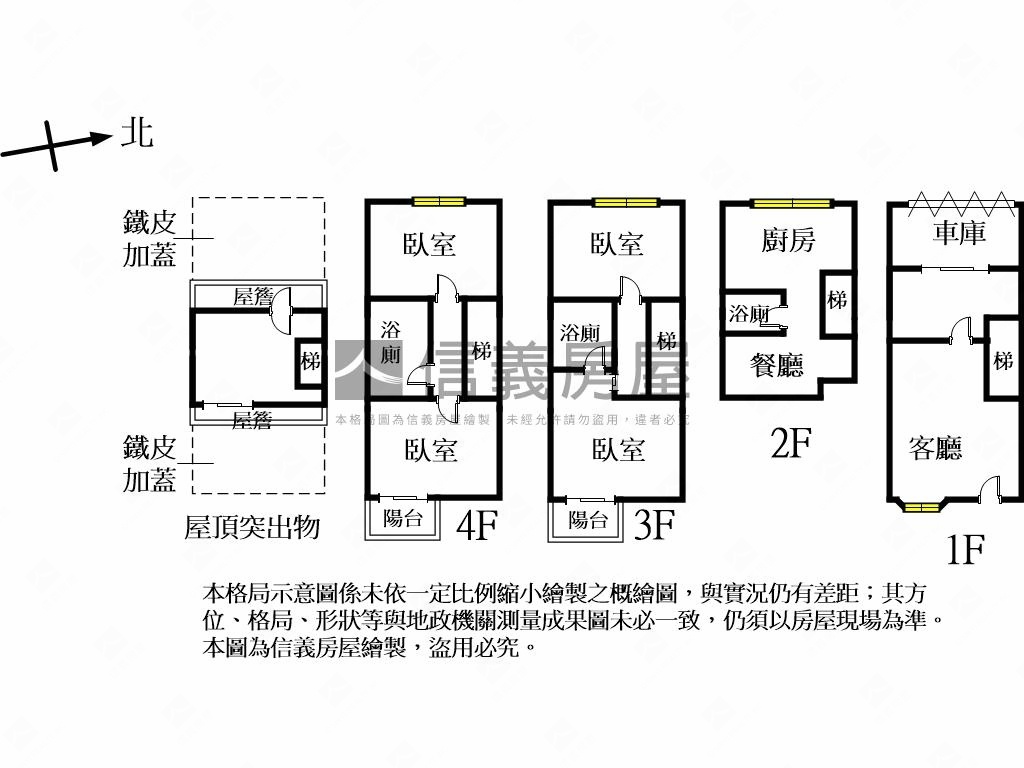 天闊近園區車庫透天房屋室內格局與周邊環境