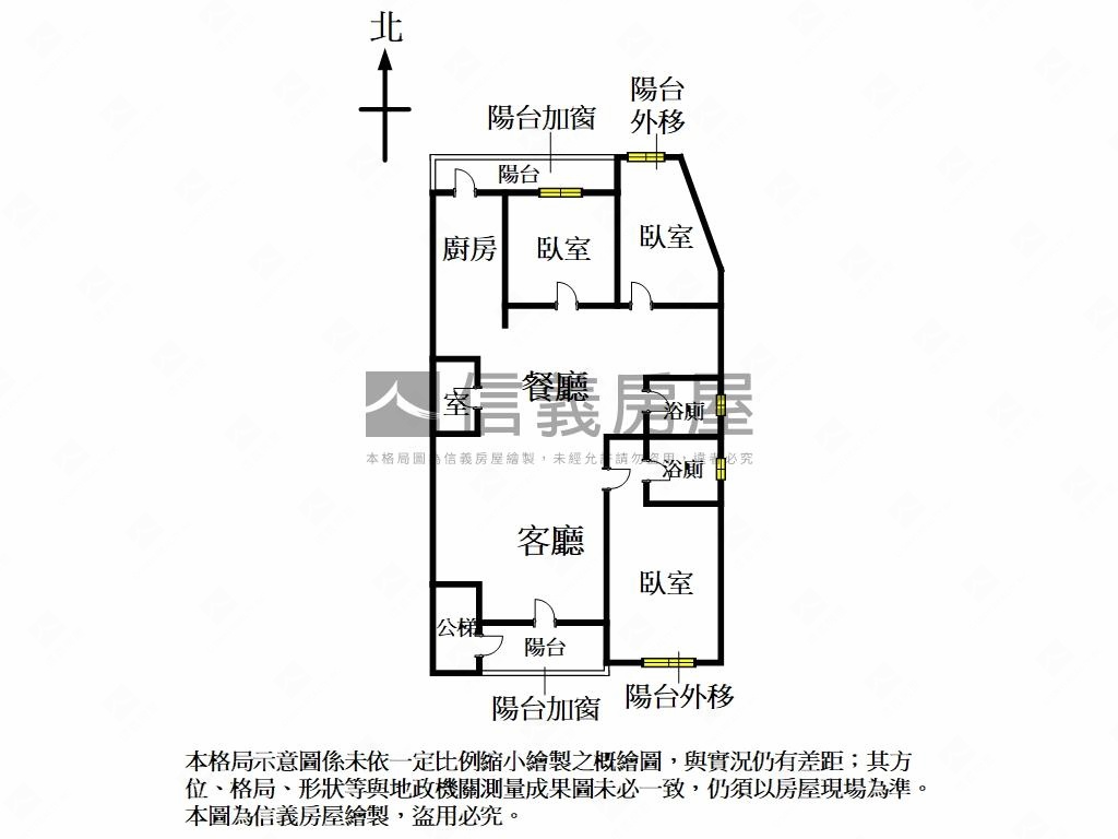 雙捷運裝潢美三房加一室房屋室內格局與周邊環境