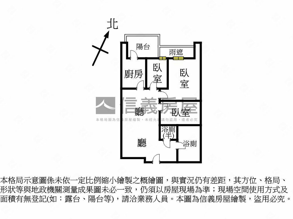 昕上城三房房屋室內格局與周邊環境