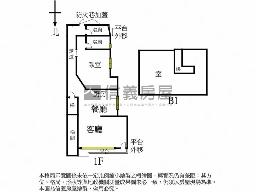 近北醫好停車邊間一樓房屋室內格局與周邊環境