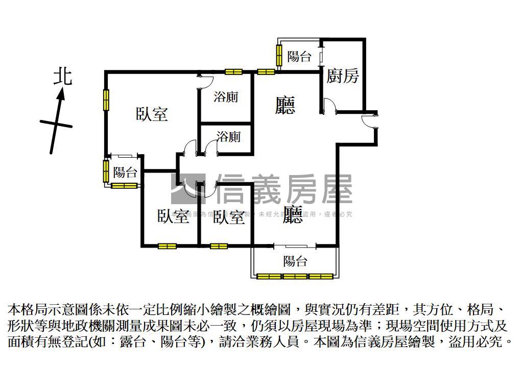 力霸朝南高樓採光三房車位房屋室內格局與周邊環境