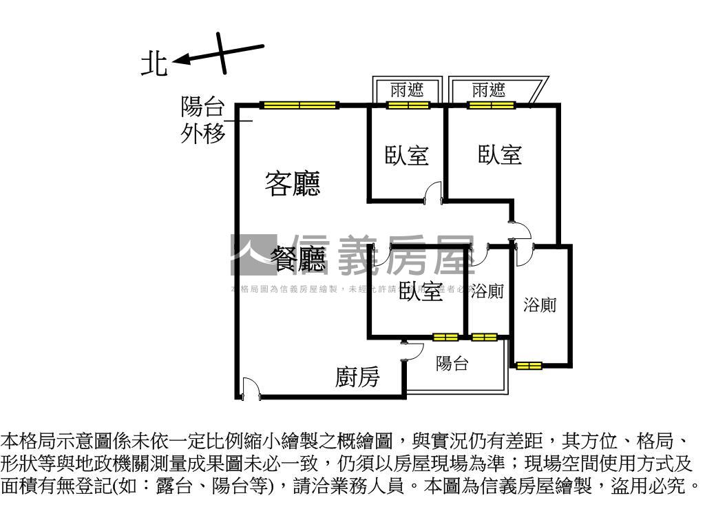 頂新特區‧雅鼎美三房平車房屋室內格局與周邊環境