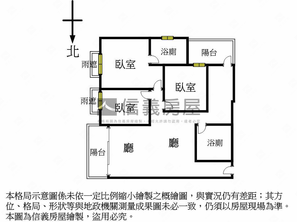 夯大城七月沐樂３房平車房屋室內格局與周邊環境