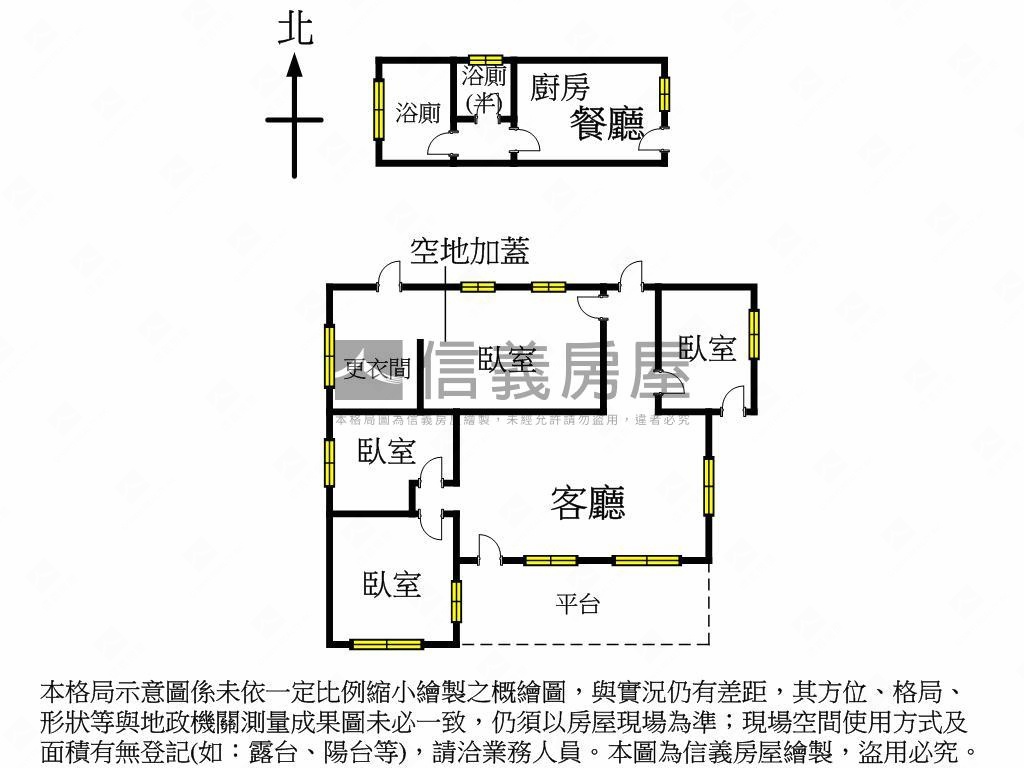 前庭後院稀有百坪美透天房屋室內格局與周邊環境