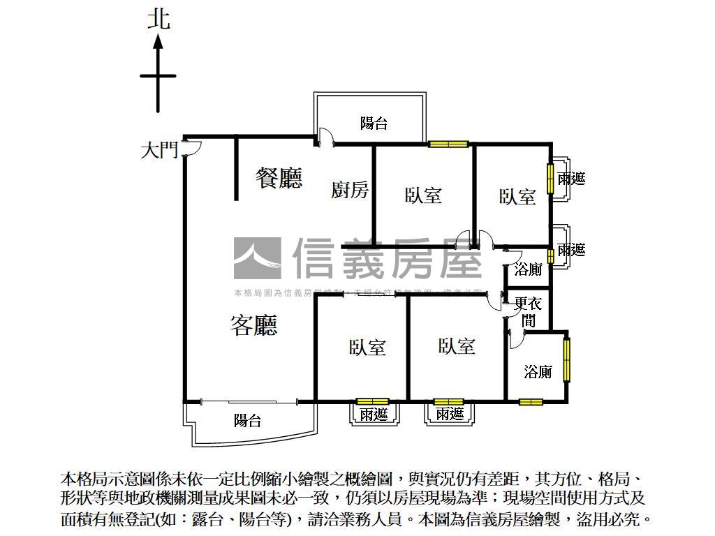 元城湖岸面公園４房雙車位房屋室內格局與周邊環境