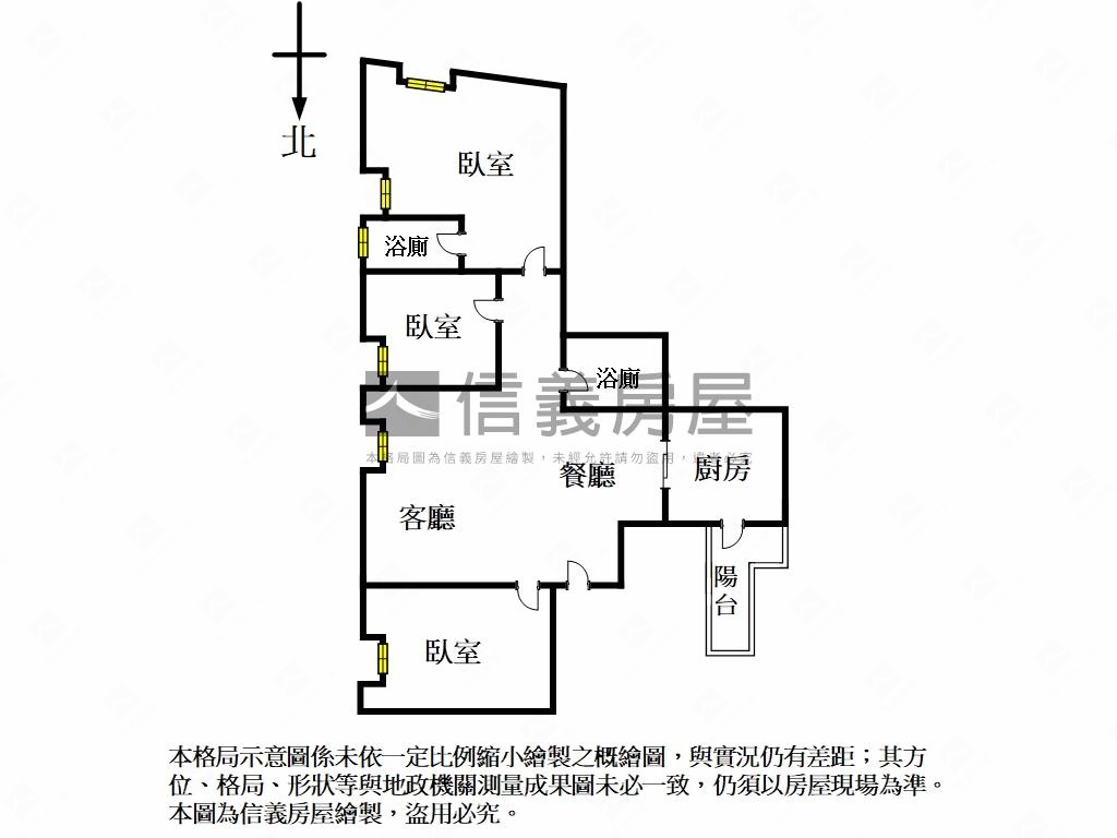 和平實小附小龍門國中三房房屋室內格局與周邊環境