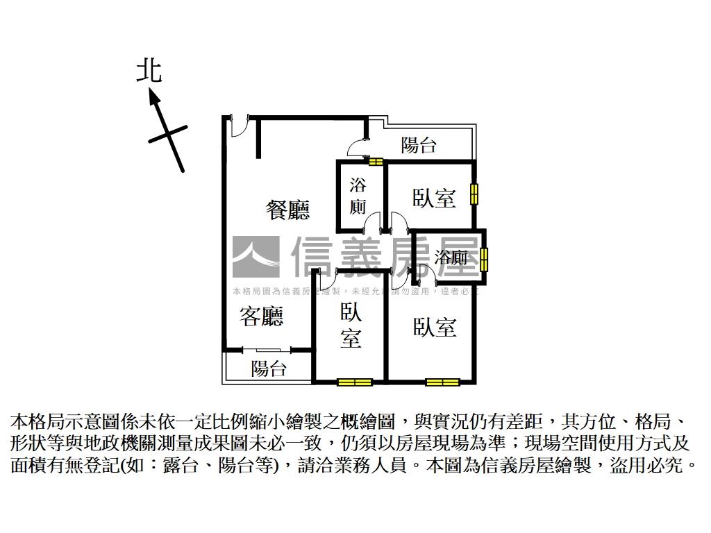 富來御川綠景三房房屋室內格局與周邊環境