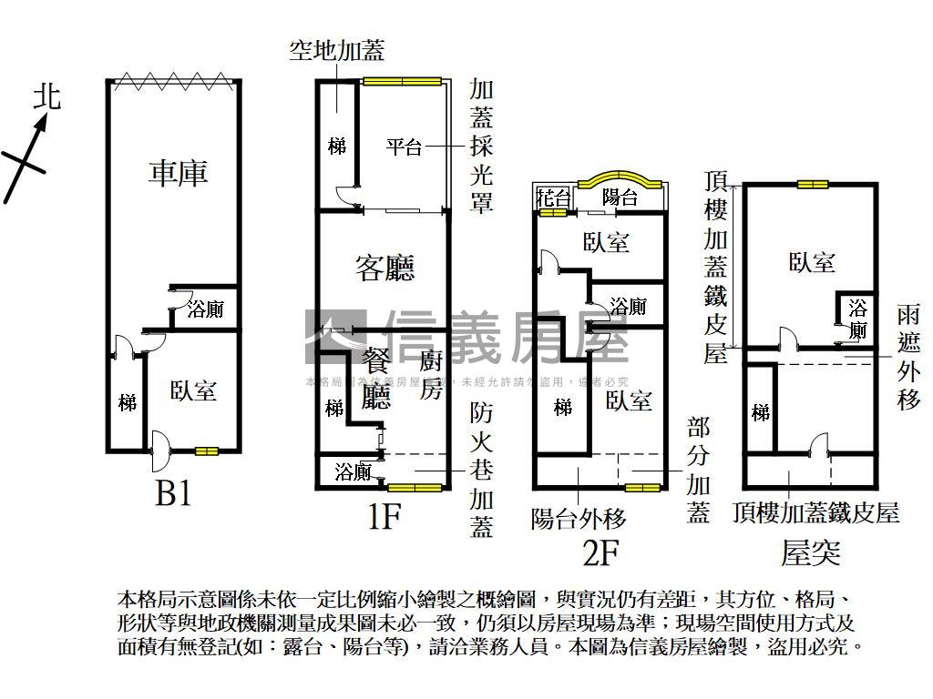 近萬家福車庫美透天房屋室內格局與周邊環境