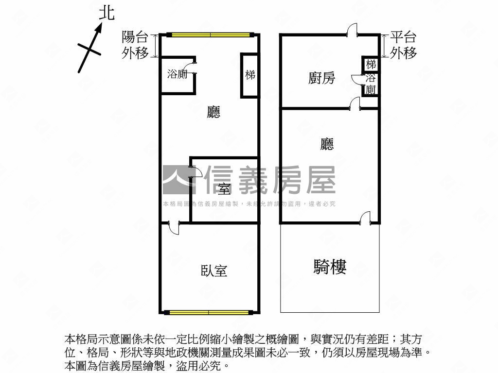 誠售木新路稀有雙層住店房屋室內格局與周邊環境