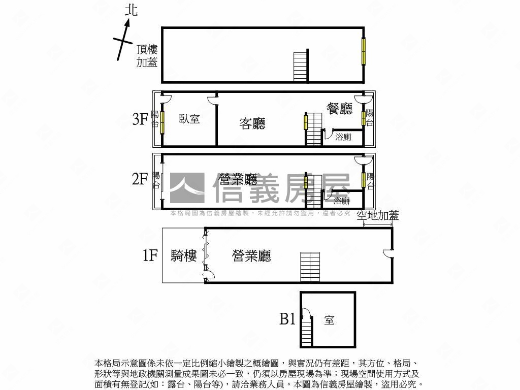 正中清路商業區透天店面房屋室內格局與周邊環境