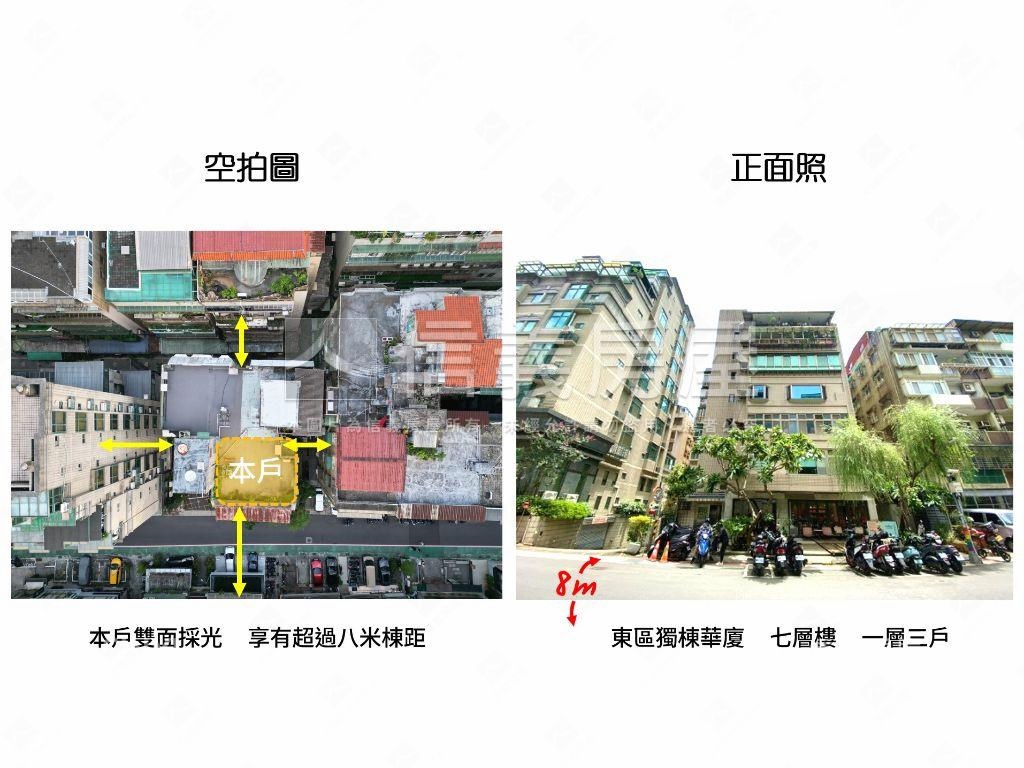 忠孝復興華廈３房面８米巷房屋室內格局與周邊環境
