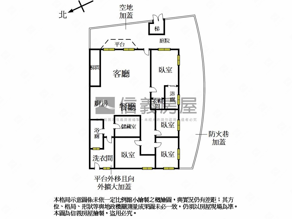 大自然．壯闊山景庭院一樓房屋室內格局與周邊環境