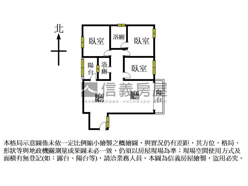 大金囍三房雙衛浴開窗車位房屋室內格局與周邊環境