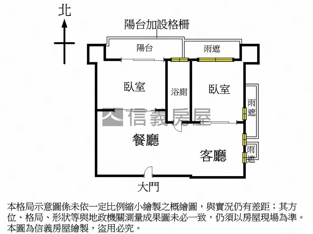 大直綠景捷運電梯二房房屋室內格局與周邊環境