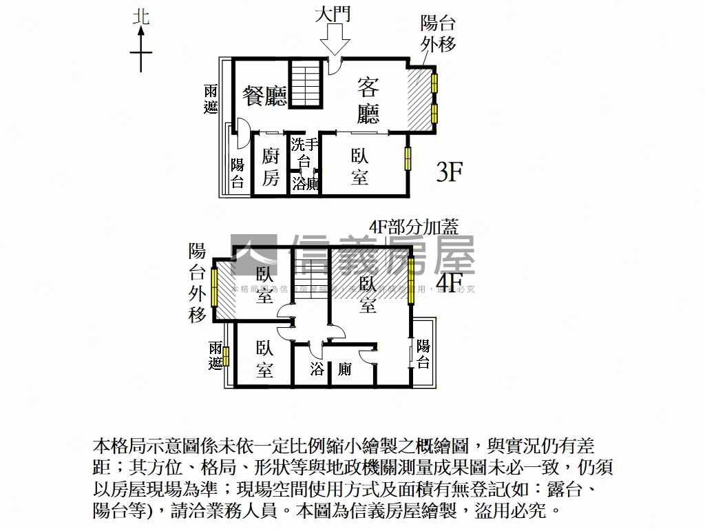 專＊面公園近北區四房平車房屋室內格局與周邊環境