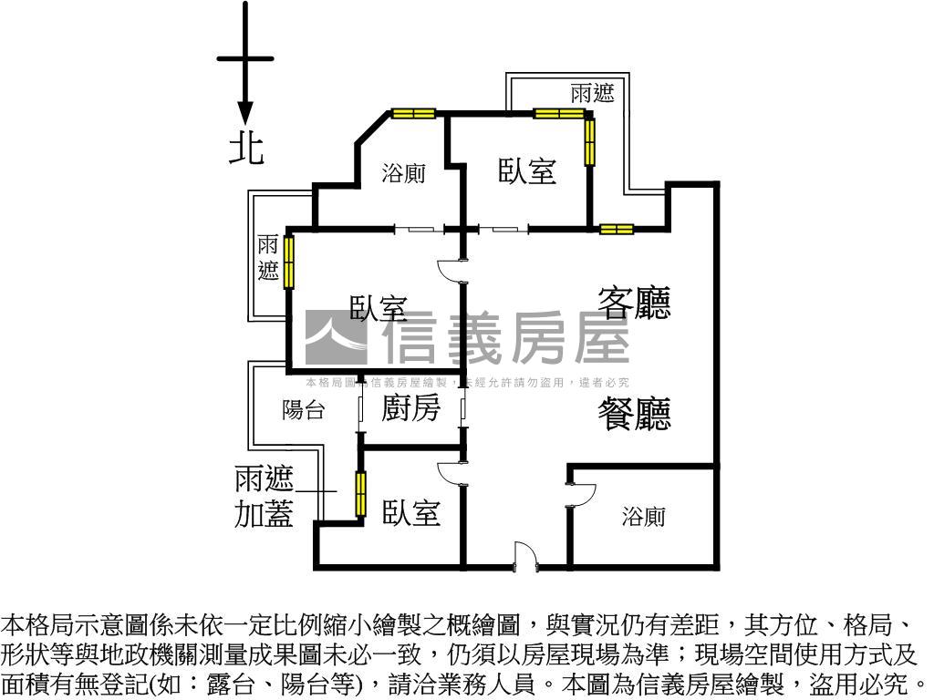 台北灣海景３房車位房屋室內格局與周邊環境