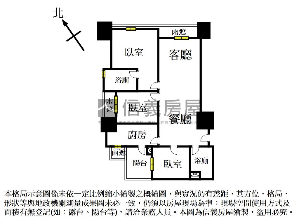 專任捷運捷仕堡電梯３房房屋室內格局與周邊環境