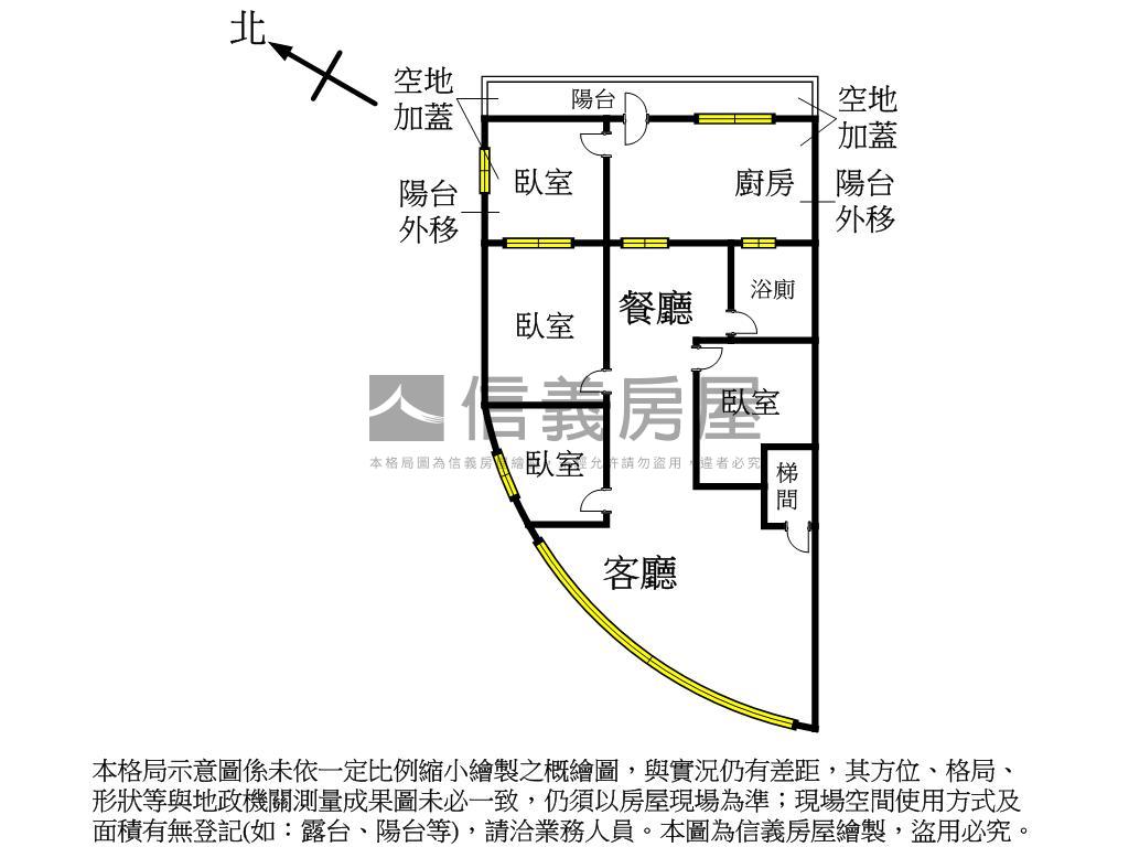 力行稀有三樓美寓房屋室內格局與周邊環境