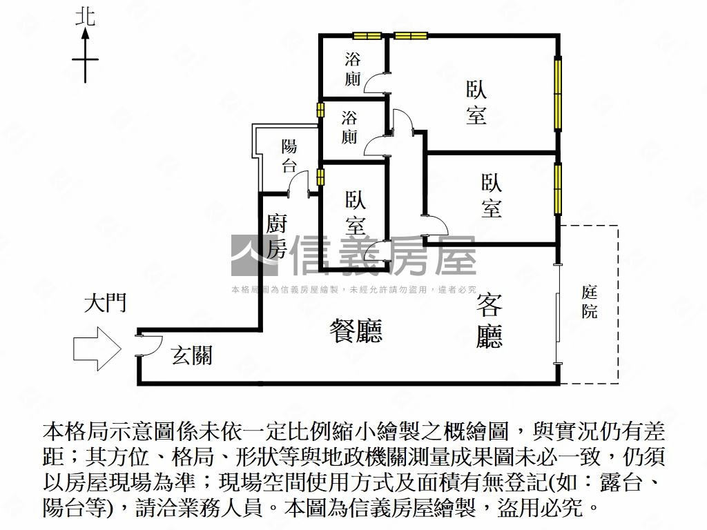 ⭐史博．庭院挑高三房坡平房屋室內格局與周邊環境