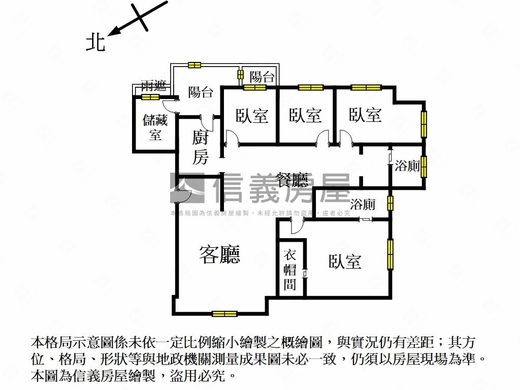水花園幽靜美四房機能便利房屋室內格局與周邊環境