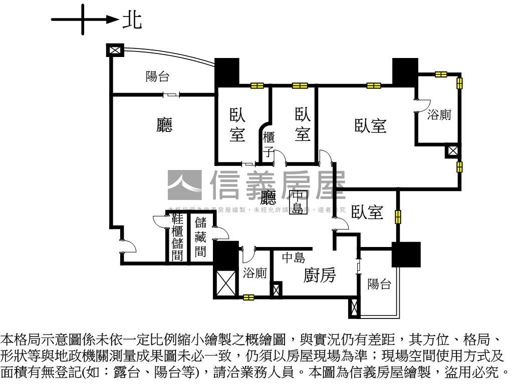 一芳洲❤精裝潢面公園４房房屋室內格局與周邊環境