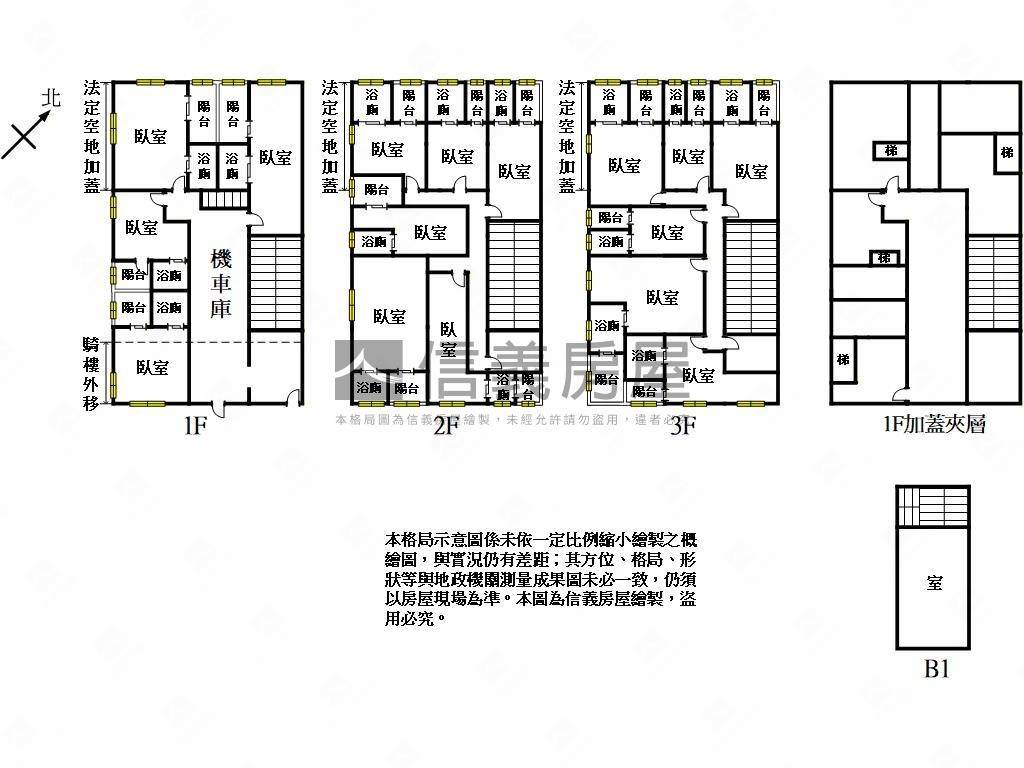 信義國小大面寬收租１６房房屋室內格局與周邊環境