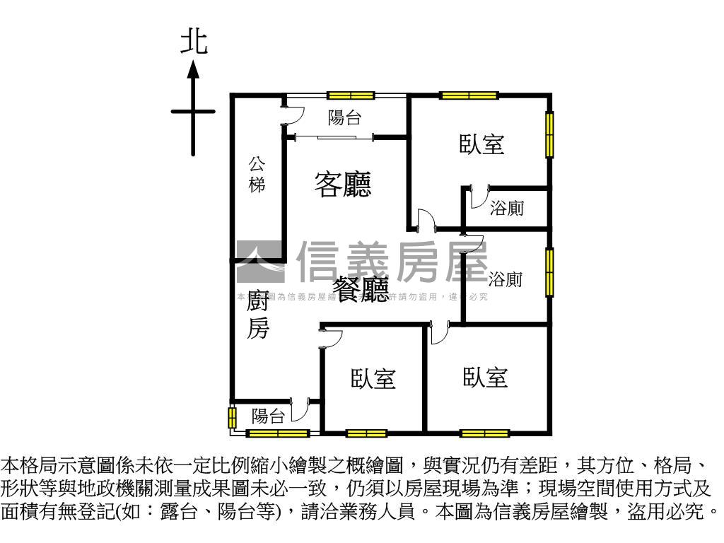 太原綠園道旁衛浴開窗美寓房屋室內格局與周邊環境