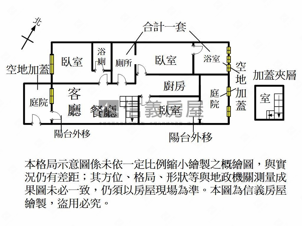 上城三房車位房屋室內格局與周邊環境