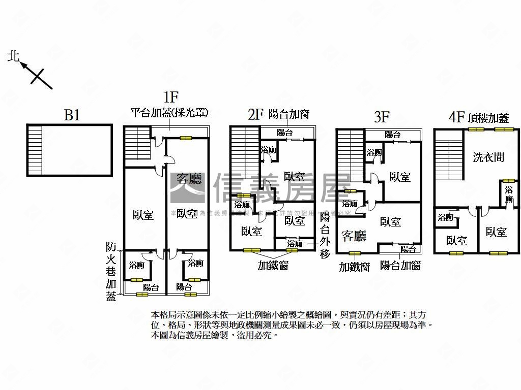 西屯收租大面寬套房透天房屋室內格局與周邊環境