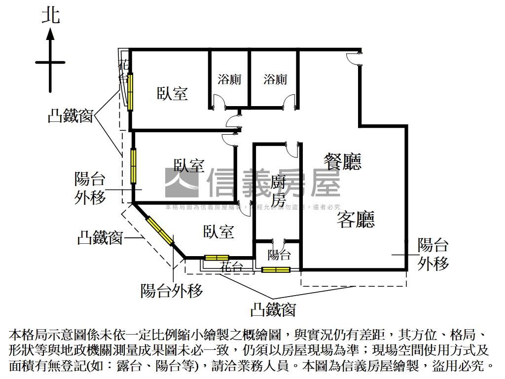 河景～低總價電梯三房房屋室內格局與周邊環境