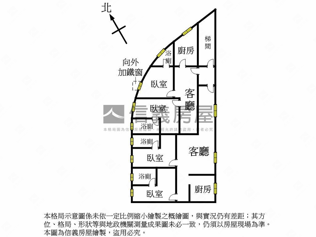 力行路黃金三樓房屋室內格局與周邊環境