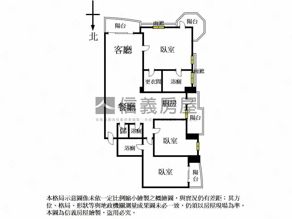 國家盛宴朝南大３房３平車房屋室內格局與周邊環境