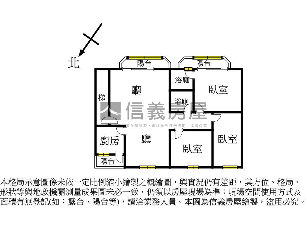 近玉成公園方正三樓美寓房屋室內格局與周邊環境