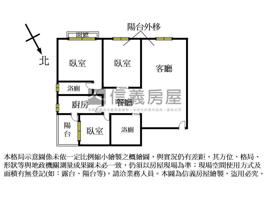 近捷運三井巴黎香榭三房車房屋室內格局與周邊環境
