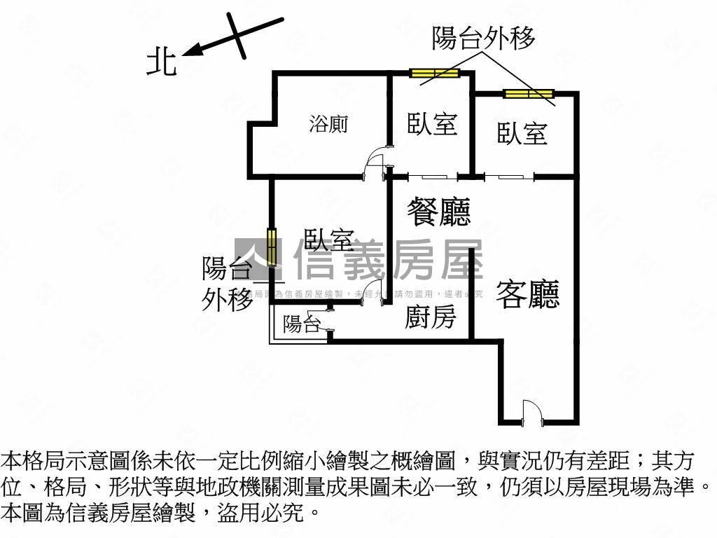 市政香榭稀有精美小三房房屋室內格局與周邊環境