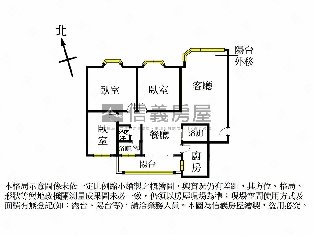 地上權～景觀三房房屋室內格局與周邊環境