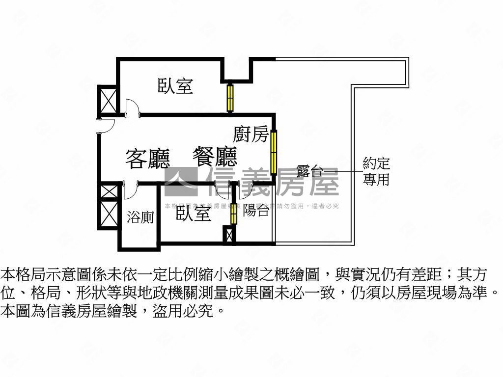 急售！仰星殿兩房露台戶房屋室內格局與周邊環境