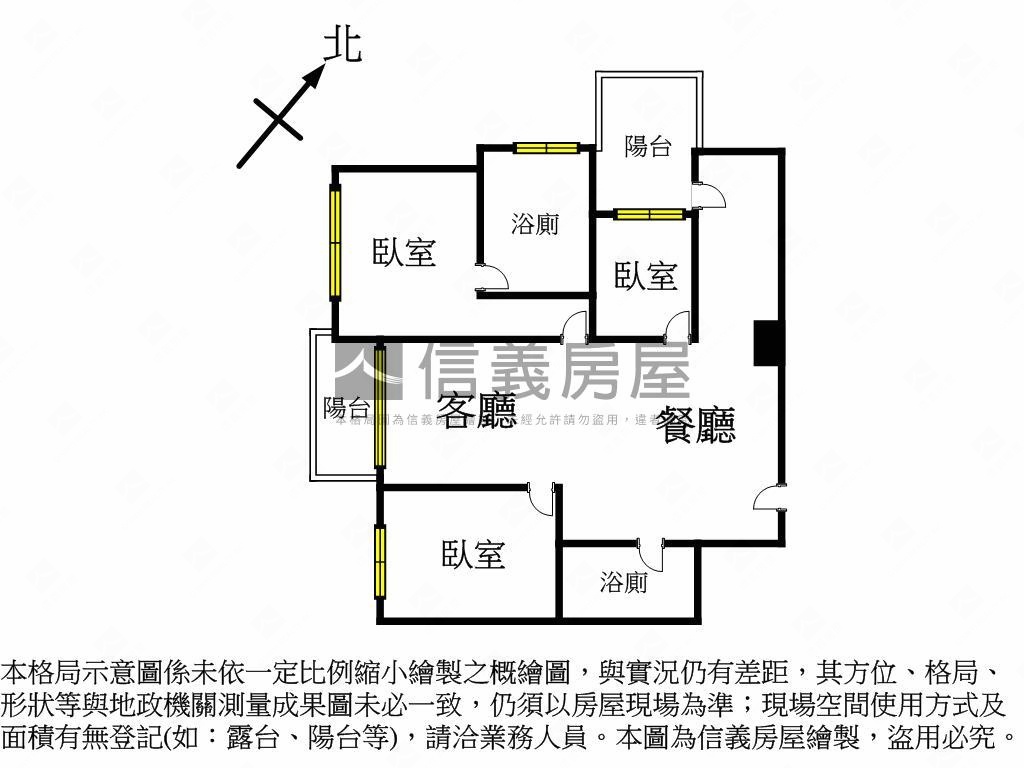 行情處理聚佳大值三房平車房屋室內格局與周邊環境