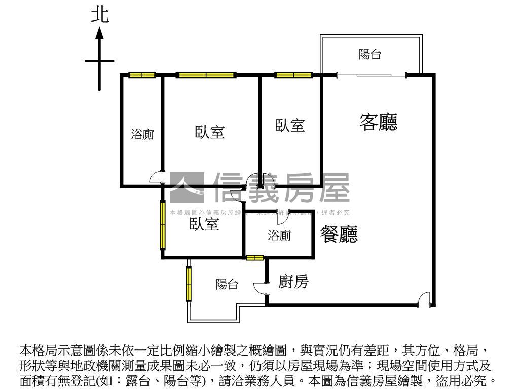 勝美新東區樹梢戶三房平車房屋室內格局與周邊環境