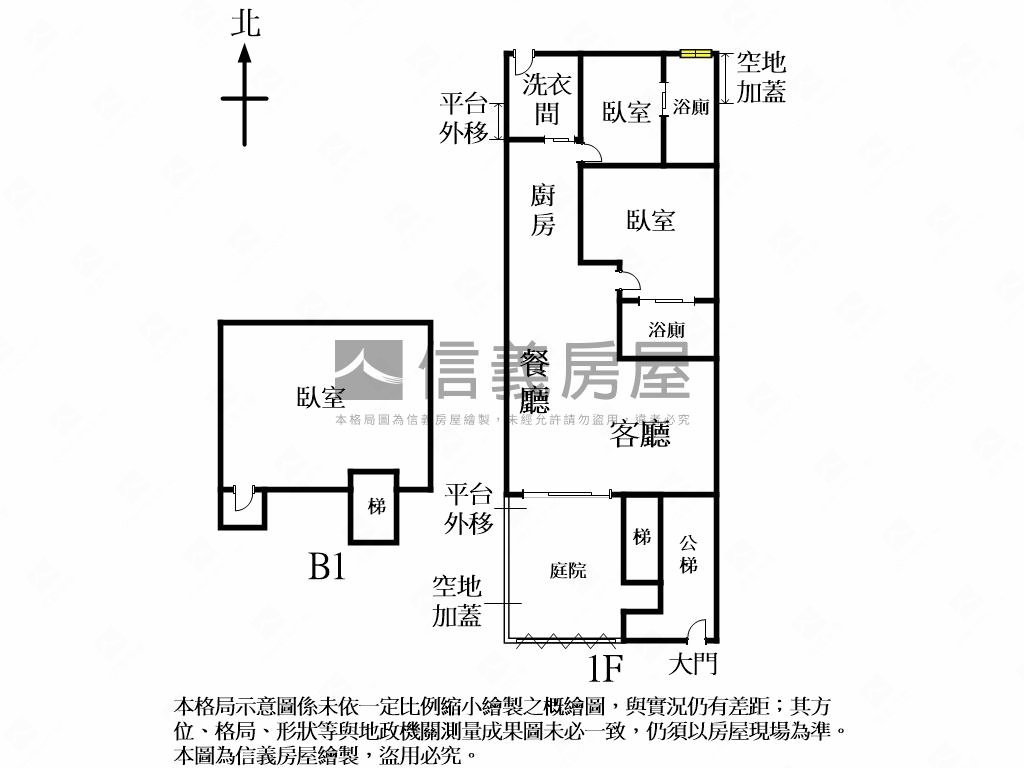 伊通公園美妝庭院三房房屋室內格局與周邊環境